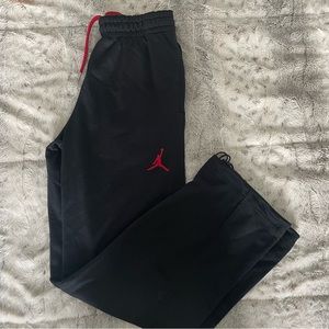 jordan red and black pants